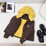 Miumiu Technical Ponge Down Hoodie Jacket Coffee Ml1315 1720 F045I S Ooo - Image 7