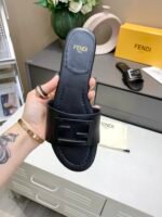 Fendi Baguette Leather Slide Black 8R8136 Ae7T F0Abb - Image 4