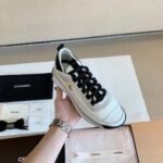 Chanel Velvet Sneakers Ivory And Black G35617 - Image 6