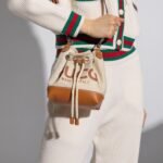 [Super Vip 1:1] Gucci Mini Shoulder Bag With Print Cotton Linen Canvas Brown 23Cm ‎777166 Facv3 8455 - Image 8