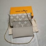 Louis Vuitton Félicie Pochette Monogram Grey 21Cm M82610 - Image 4