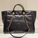 Chanel Small Shopping Bag Gold Tone Metal Black 33Cm As3257 B13839 94305 - Image 2