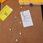 Louis Vuitton Lv Mix Chains Necklace Silver M02516 - Image 6
