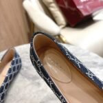 Gucci Women Gg Crystal Ballet Flat Dark Blue 840754 Faeue 4052 - Image 7
