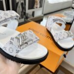 Louis Vuitton Sunset Flat Comfort Sandal White 1Aidix - Image 4