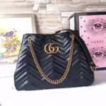 Gucci Gg Marmont Shoulder Bag Black 32Cm 453569 Drw1T 1000 - Image 2
