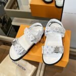 Louis Vuitton Sunset Flat Comfort Sandal White 1Aidix - Image 6