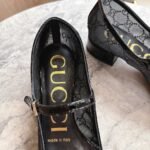 Gucci Women Gg Crystal Ballet Flat Black Mesh 835809 Faeq0 1046 - Image 7
