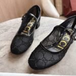 Gucci Women Gg Crystal Ballet Flat Black Mesh 835809 Faeq0 1046 - Image 6