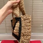 Valentino Garavani Viva Superstar Small Shopping Bag In Raffia Beige 25Cm 7W2B0S12Qet Ex9 - Image 3