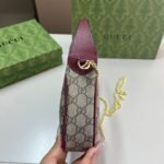 Gucci Ophidia Small Shoulder Bag Beige And Dark Red Gg Fabric 22Cm ‎838463 Fae0P 9789 - Image 4