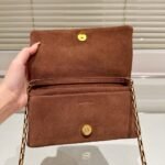 Saint Laurent Reversible Kate Medium In Suede Brown 22Cm 5538041S78W7761 - Image 10