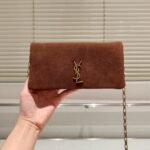 Saint Laurent Reversible Kate Medium In Suede Brown 22Cm 5538041S78W7761 - Image 2