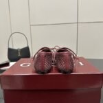 Gucci Women Horsebit Ballet Flat Rosso Ancora Red Mesh ‎835077 Faeqz 6207 - Image 8