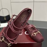 Gucci Women Horsebit Ballet Flat Rosso Ancora Red Mesh ‎835077 Faeqz 6207 - Image 7