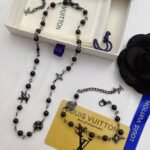 Louis Vuitton Lv Pearls Bracelet Black M1391A - Image 7