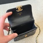 Chanel 21A Mini Flap Coin Purse With Chain Black 12Cm Ap2290 B06092 94305 - Image 5