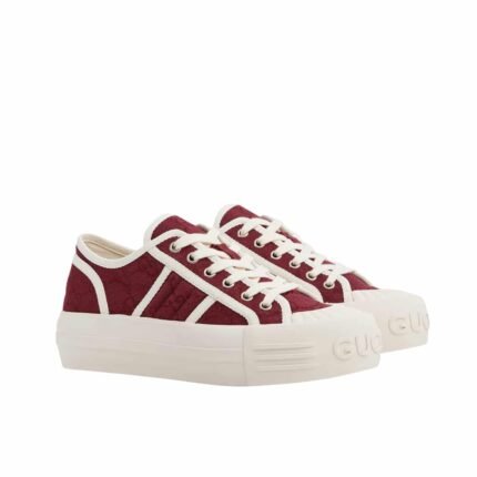Gucci Women Chunky Sneaker Rosso Ancora ‎816879 Fabzz 8545