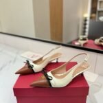 Valentino Bepointy Slingback Pumps Ivory And Tobacco 6W2S0Ll3Yea Cvm - Image 2