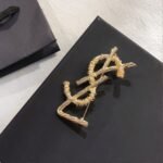 Saint Laurent Ysl Brooch Gold - Image 4