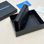 Prada Bifold Saffiano Leather Wallet Black 11Cm - Image 6