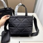 Prada Re Nylon Padded Tote Bag Black 23Cm 1Bg373 Rdjn F0002 O1O - Image 8