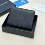 Prada Bifold Saffiano Leather Wallet Black 11Cm - Image 7