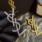 Saint Laurent Ysl Brooch Silver - Image 3