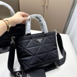 Prada Re Nylon Padded Tote Bag Black 23Cm 1Bg373 Rdjn F0002 O1O - Image 2