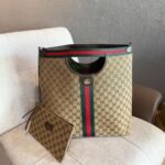 Gucci Giglio Large Tote Bag Beige And Brown GG Canvas 36Cm 865452 FAFZE 9871 - Image 2