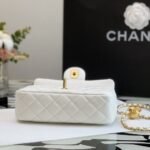 Chanel Mini Flap Bag With Pearls White 20Cm As1787 B02916 10601 - Image 7