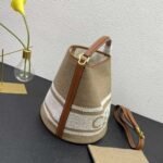 Celine 16 Bucket Bag In Textile With Print And Smooth Beige Tan 25Cm 1955720Jb 02Et - Image 6