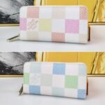Louis Vuitton Zippy Wallet In Damier Canvas Pink 19.5Cm - Image 3