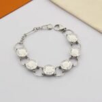 Louis Vuitton Lv Studs Bracelet Silver M1146A - Image 2
