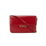 Saint Laurent Le Maillon Satchel In Smooth Leather Red