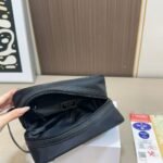 Prada ReNylon and Saffiano Leather Travel Black 22Cm - Image 8