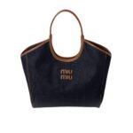 Miumiu Ivy Denim Bag Blue Brandy 22Cm
