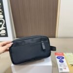 Prada ReNylon and Saffiano Leather Travel Black 22Cm - Image 5