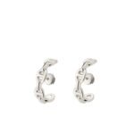 Hermes Chaine D’Ancre Enchainee Ear Climber Earring Silver