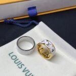 Louis Vuitton Nanogram Enamel Ring White M1565S - Image 3