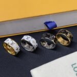 Louis Vuitton Nanogram Enamel Ring White M1565S - Image 4