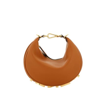 Fendi Fendigraphy Mini Leather Mini Bag Brown 20Cm 8BS081A5DYF1MQI