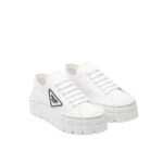 Prada Double Wheel Re Nylon Gabardine Sneaker White 1E260M 3Lfx F0009 F B050