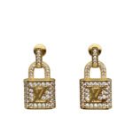 Louis Vuitton Gold Padlock Earrings