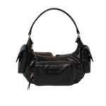 Miumiu Nappa Pocket Bag Black 20Cm 5Bc146 2F8N F0002 V Ooo