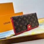 Louis Vuitton Horizontal Wallet Monogram Brown And Red 20Cm - Image 5