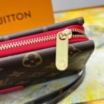 Louis Vuitton Horizontal Wallet Monogram Brown And Red 20Cm - Image 7