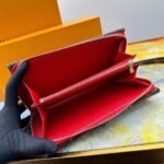 Louis Vuitton Horizontal Wallet Monogram Brown And Red 20Cm - Image 9
