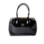 Miumiu Beau Naplak Patent Leather Bag Black 35Cm 5Bb117 Adnt F0002 V Mln