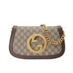 Gucci Blondie Shoulder Bag Beige And Ebony Gg Supreme Canvas 28Cm ‎699268 K9Gsg 8358